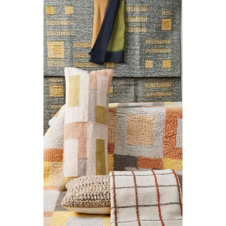 Shale Handloom Cotton Large Lumbar Pillow