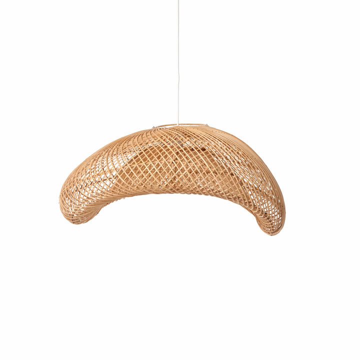 Rattan Arch Wavy Pendant Light-Large