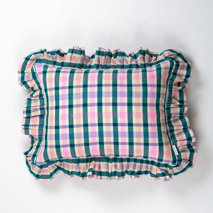 Archive NY Lola Ruffle Plaid Pillow