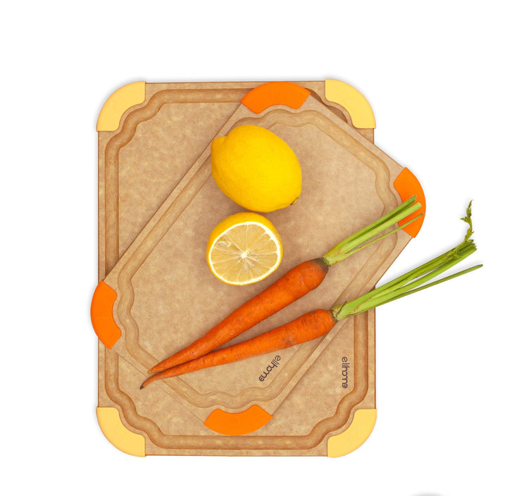 Premium Series 2 Pieces Cutting Board Set | Non Slip & Color Code (S+M)