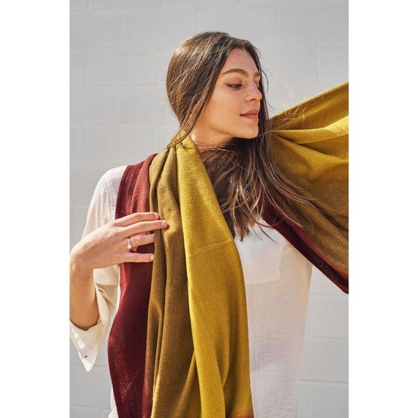 Marigold Merino Ombre Handloom Throw