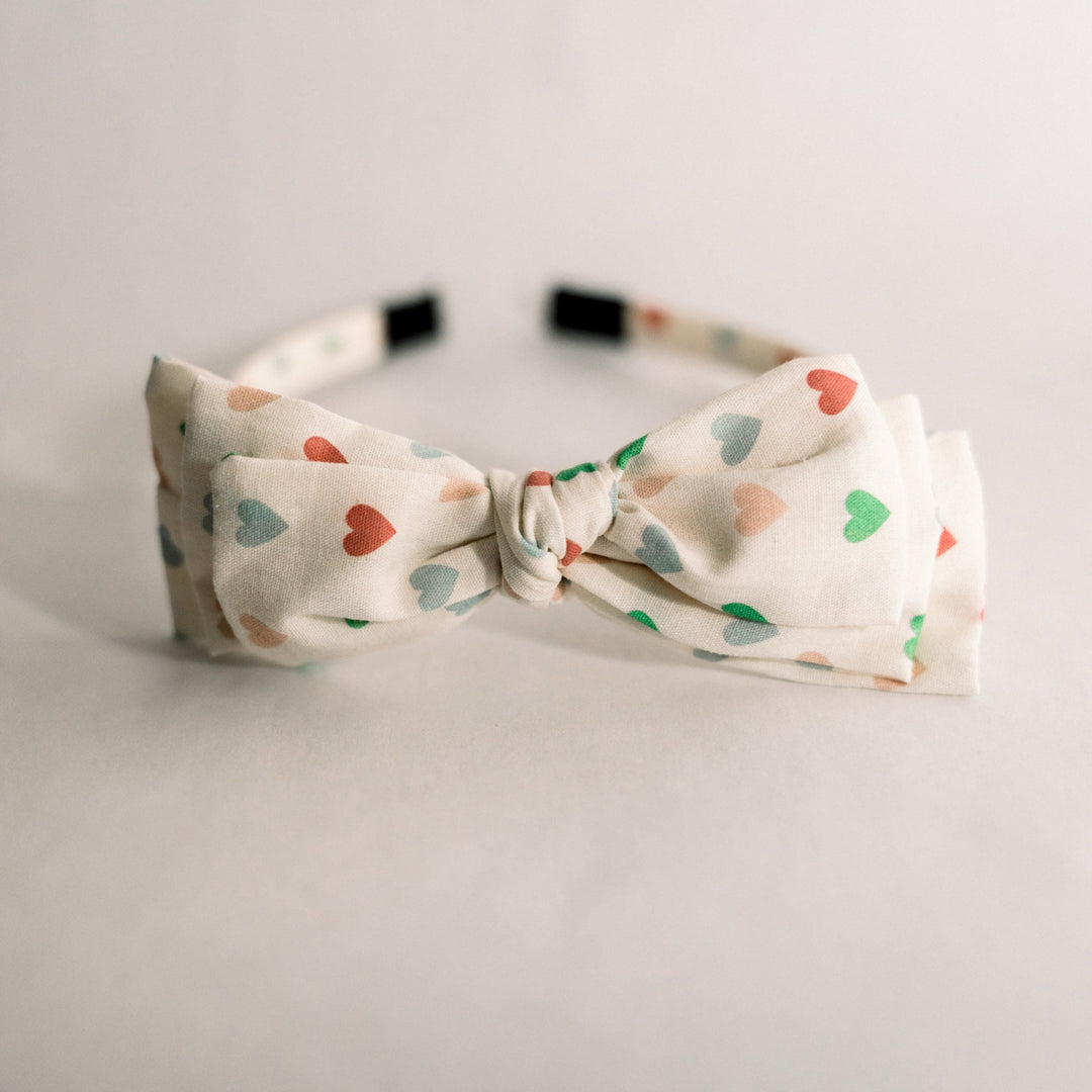 Three Little Bows Headband- Love in Bloom