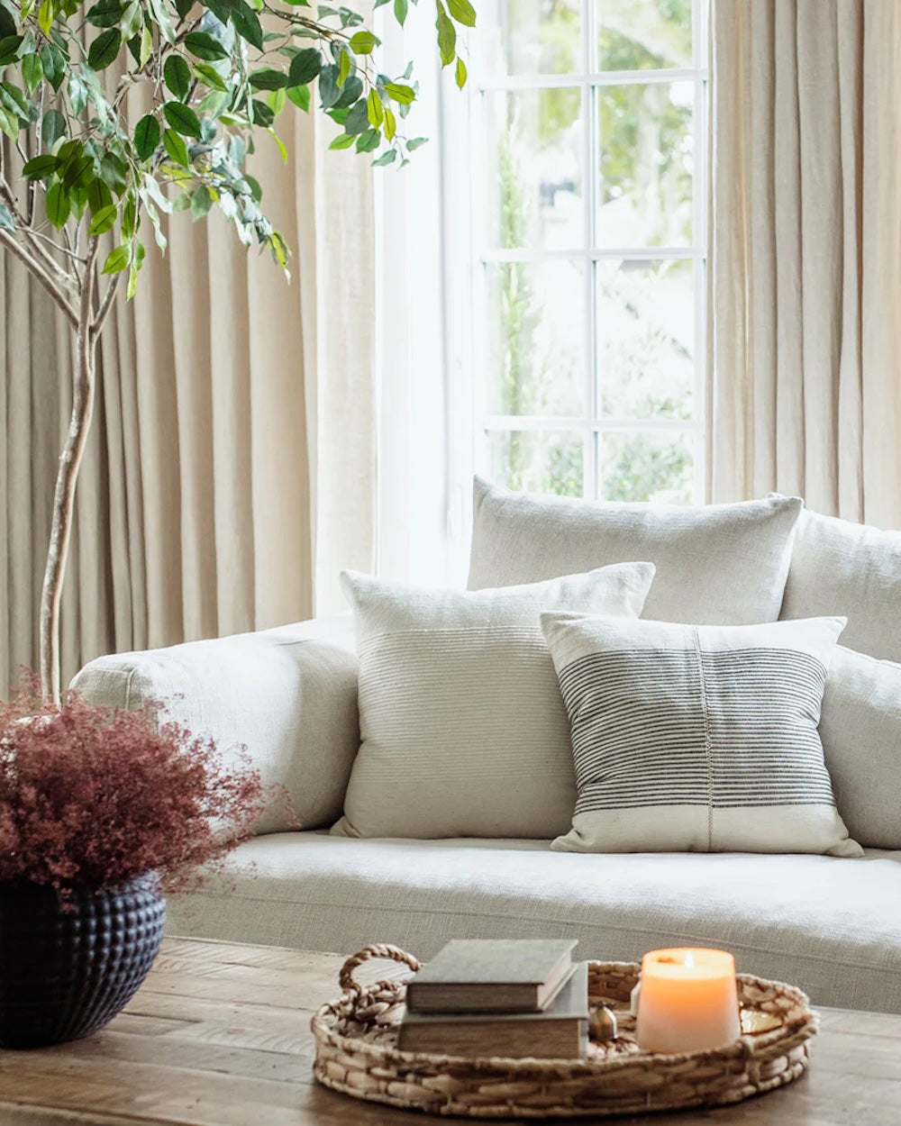 18" Riviera Hand-Stitch Throw Pillow Cover