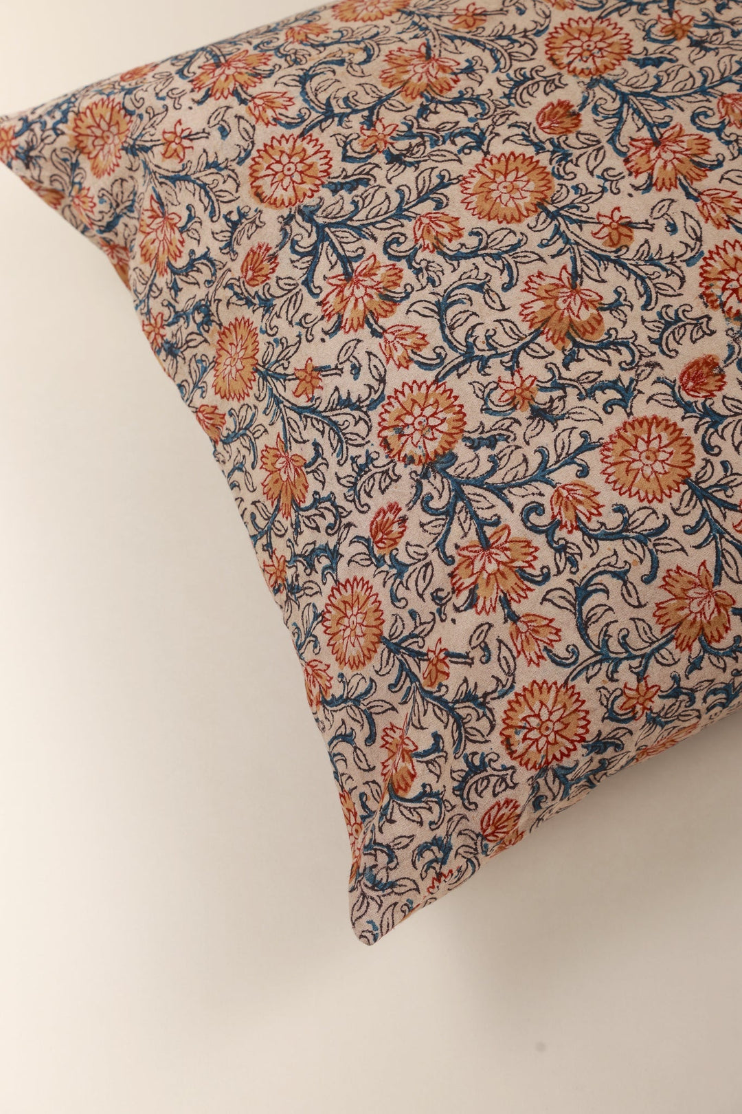 Sunset Horizon Kalamkari Handcrafted Pillow