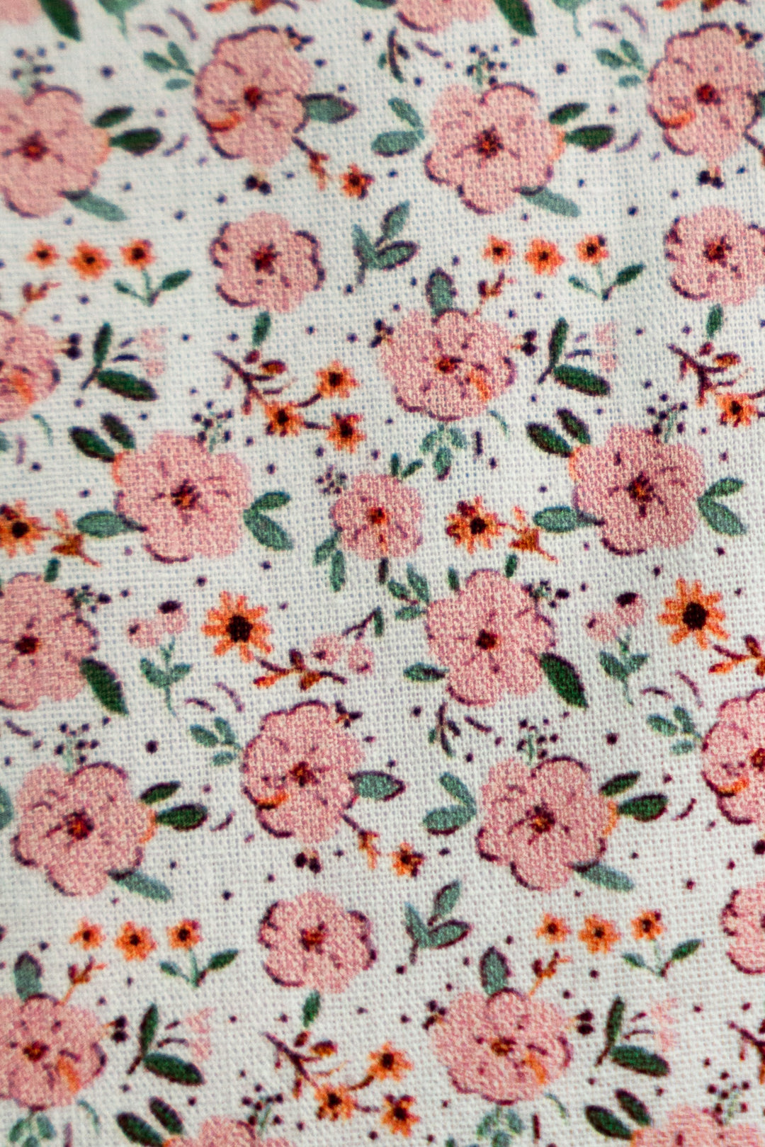 Rosebud Scatter | Timeless Floral Ruffle Zipper Pouch