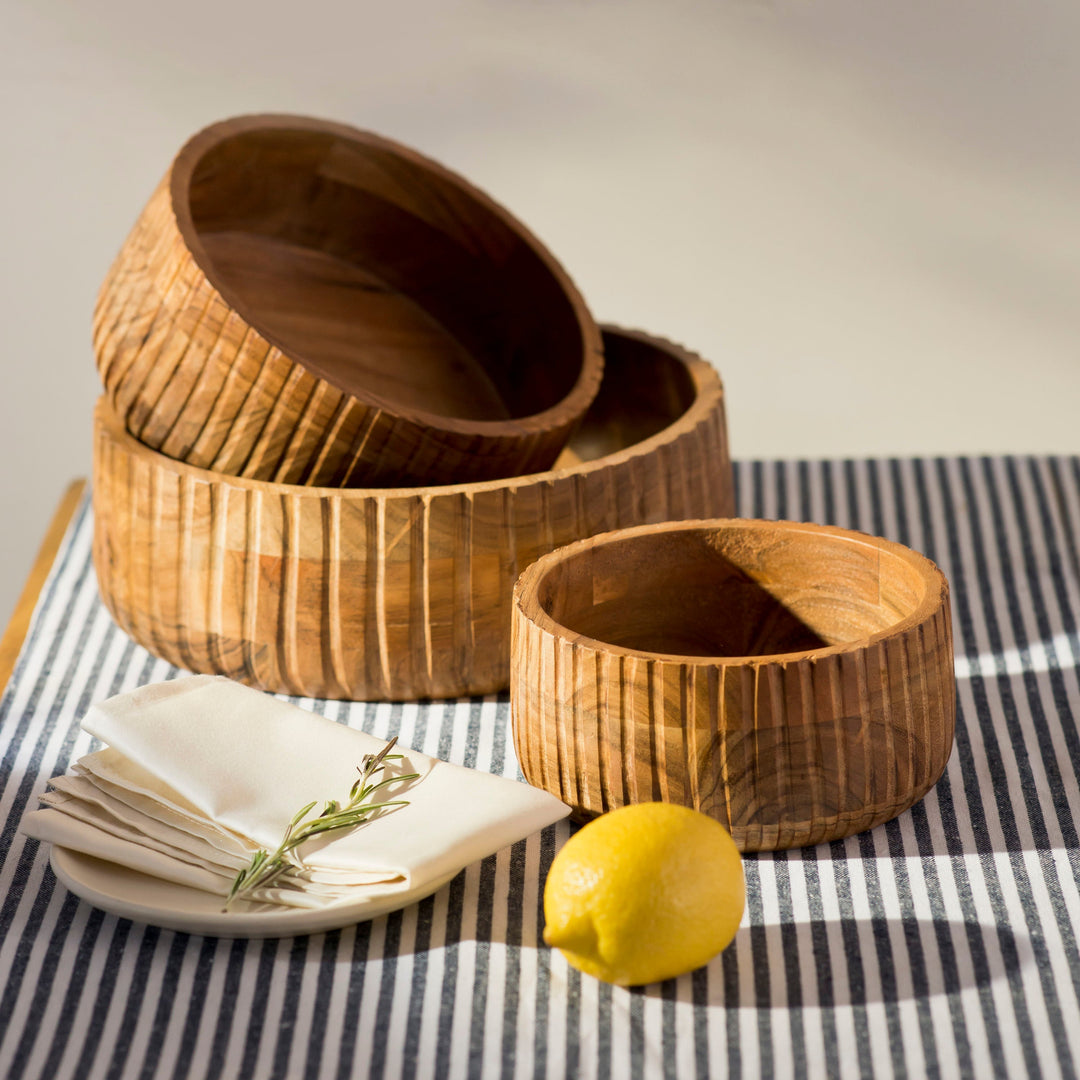 Etta Acacia Wood Bowls