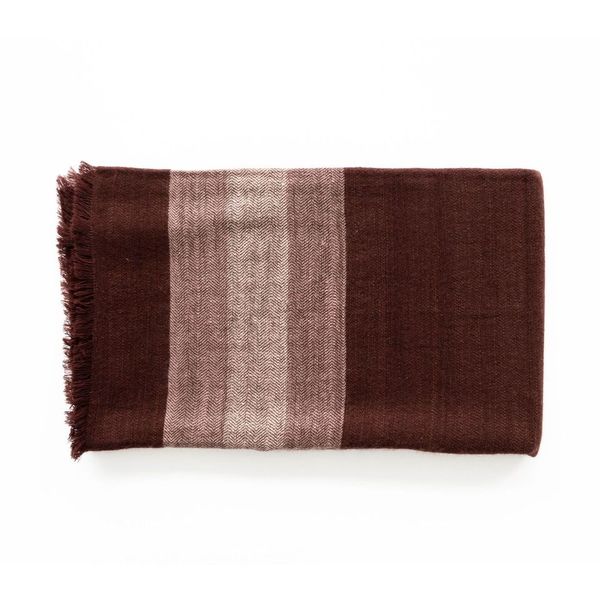 Plush Maroon Plush Merino Queen Bedspread / Large Throw