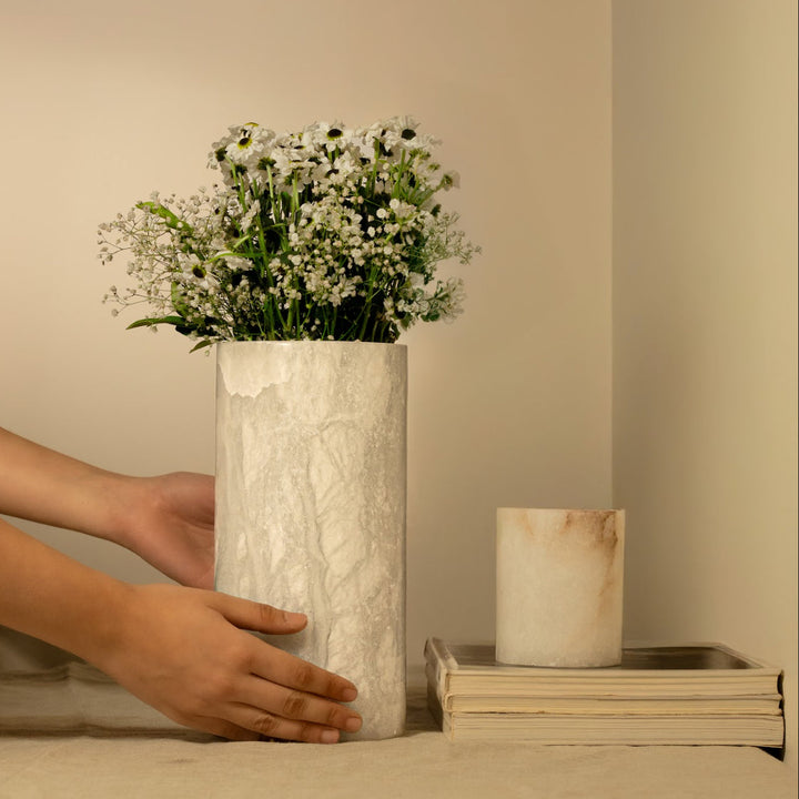 Santo Alabaster Tall Vase