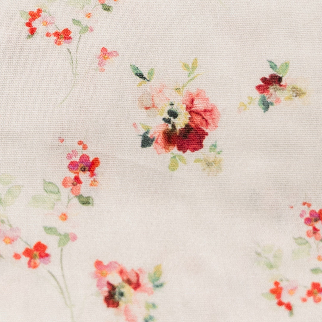 Scarlet Bloom | Timeless Floral Ruffle Zipper Pouch