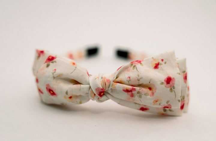 Three Little Bows Headband-Sunlit Meadow
