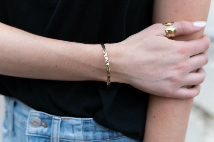 Speak The Truth Quote Cuff