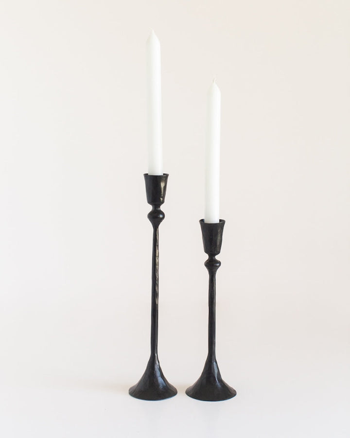 S/2 Gemini Candlesticks - Black Finish