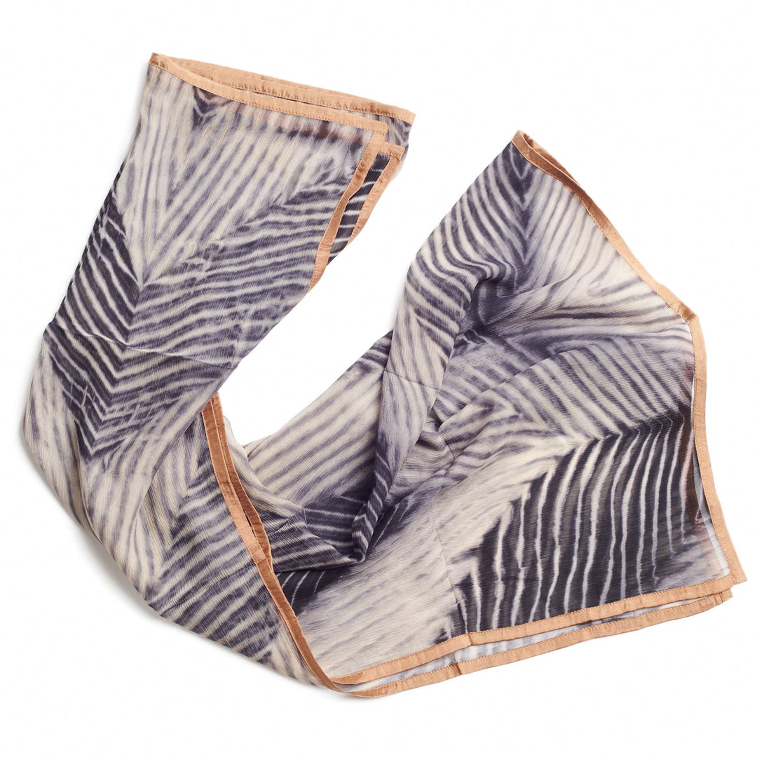 Samu Hand Crafted  Shibori Print Silk Chiffon Sqaure Scarf