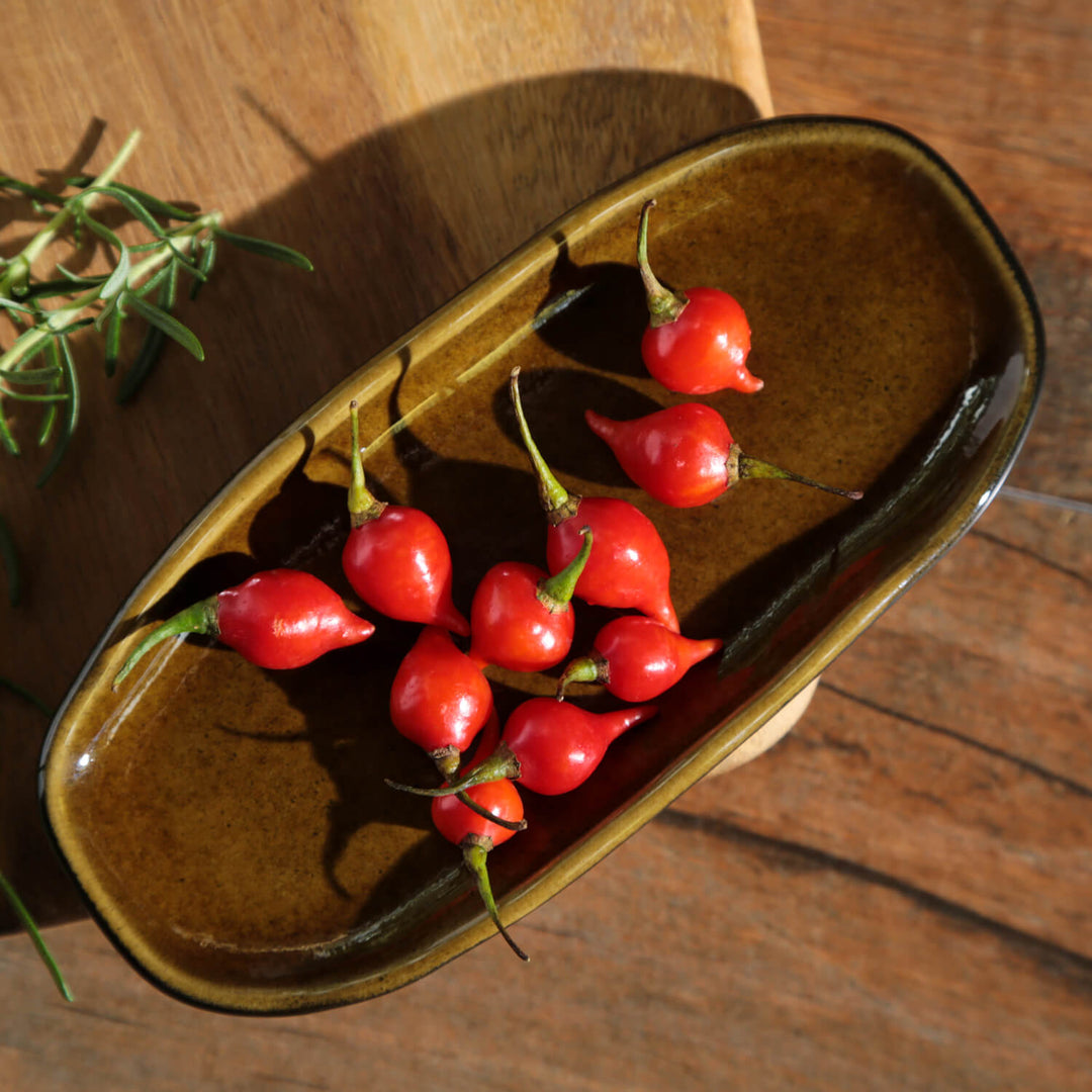 Shallow Organic Oval Platter Mini Set of 4