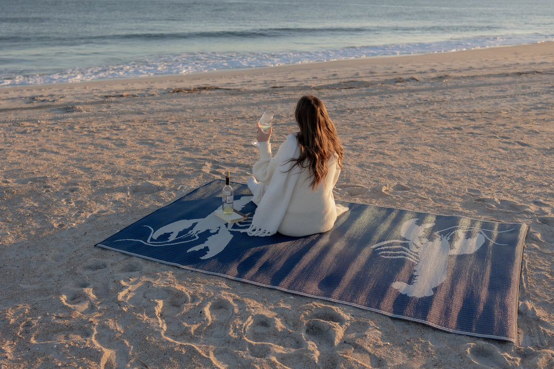 Double Lobster Blue & White