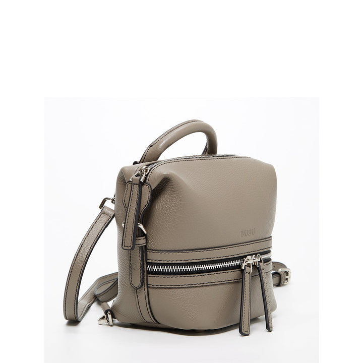 The Ashley Gray Leather Backpack Purse