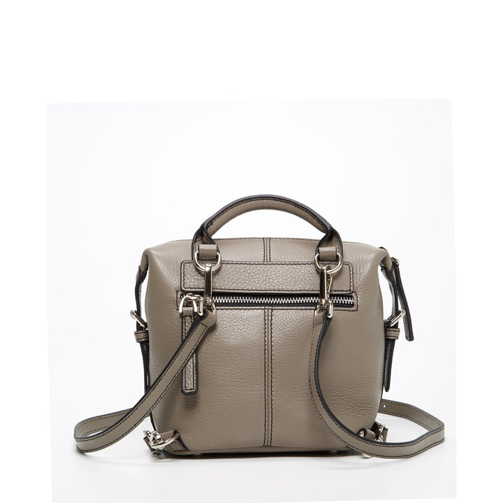 The Ashley Gray Leather Backpack Purse