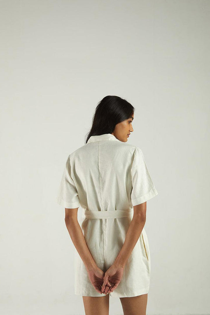 Barefoot in the Park Romper - Off-white