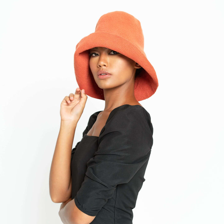 Bloom Crochet Hat - Burnt Sienna
