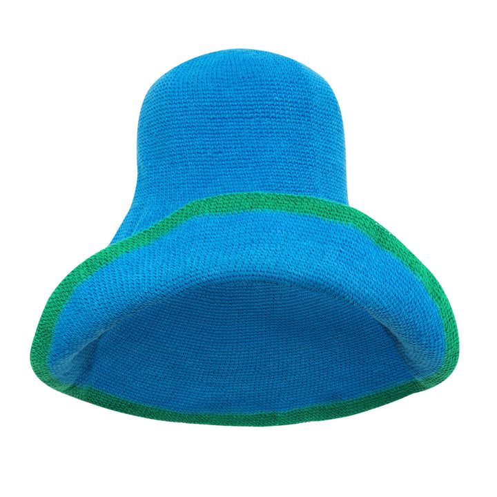 Bloom Line Crochet Sun Hat - Mosaic Blue