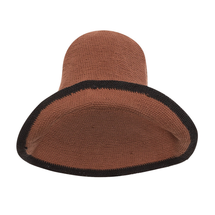 Bloom Line Crochet Sun Hat - Dark Brown