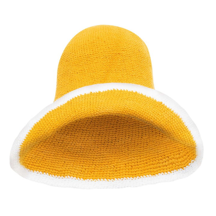 Bloom Line Crochet Sun Hat - Canary Yellow