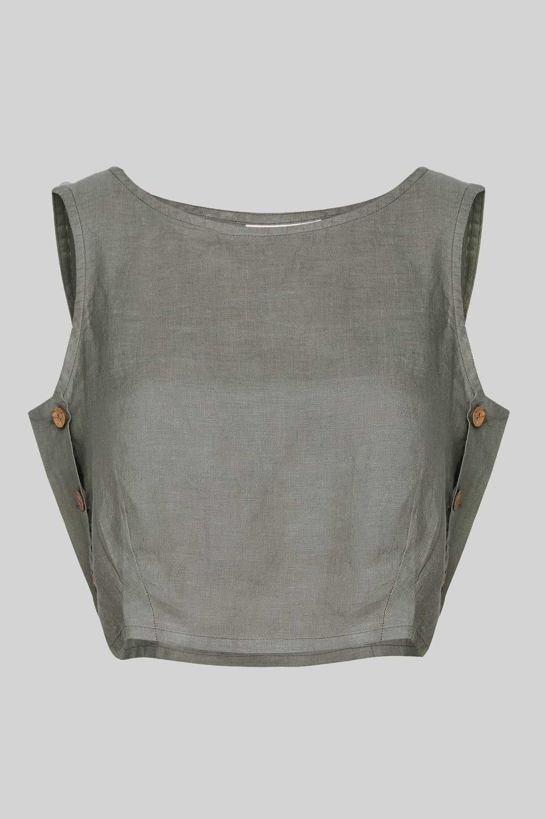 Boxy Crop Top - Dark Green