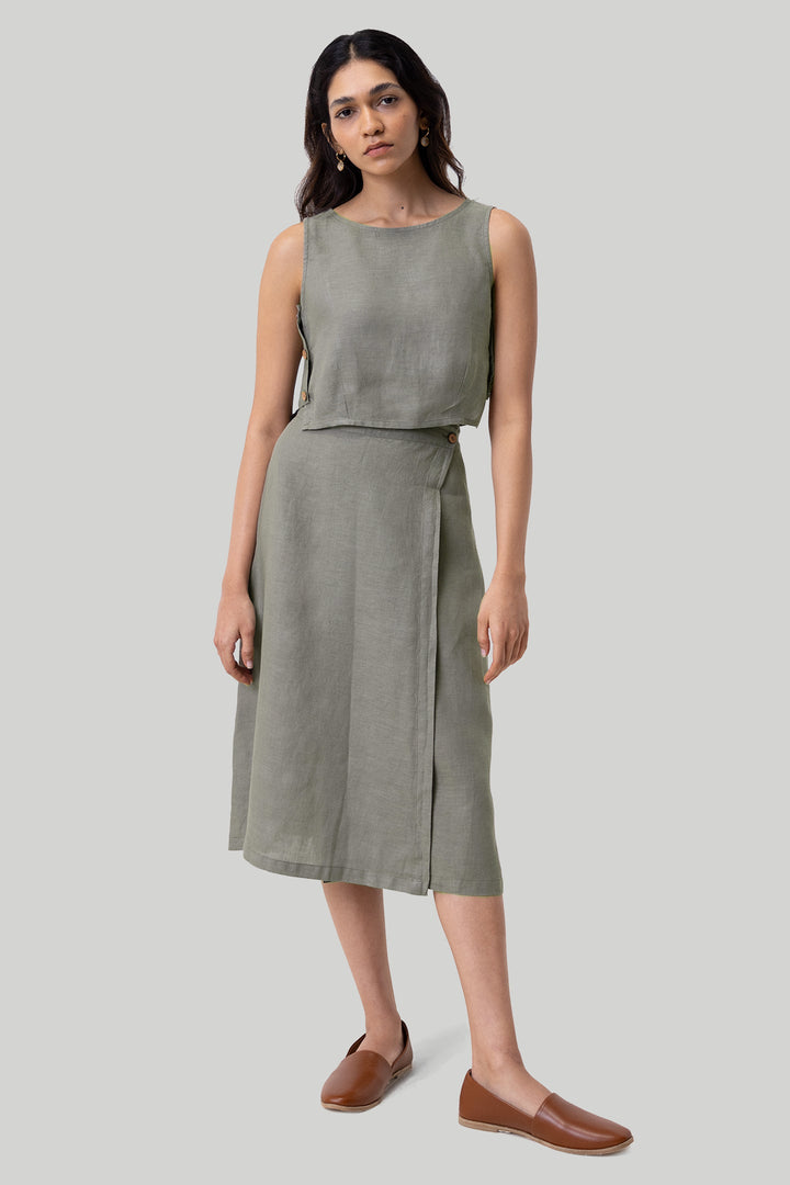 Boxy Crop Top - Dark Green