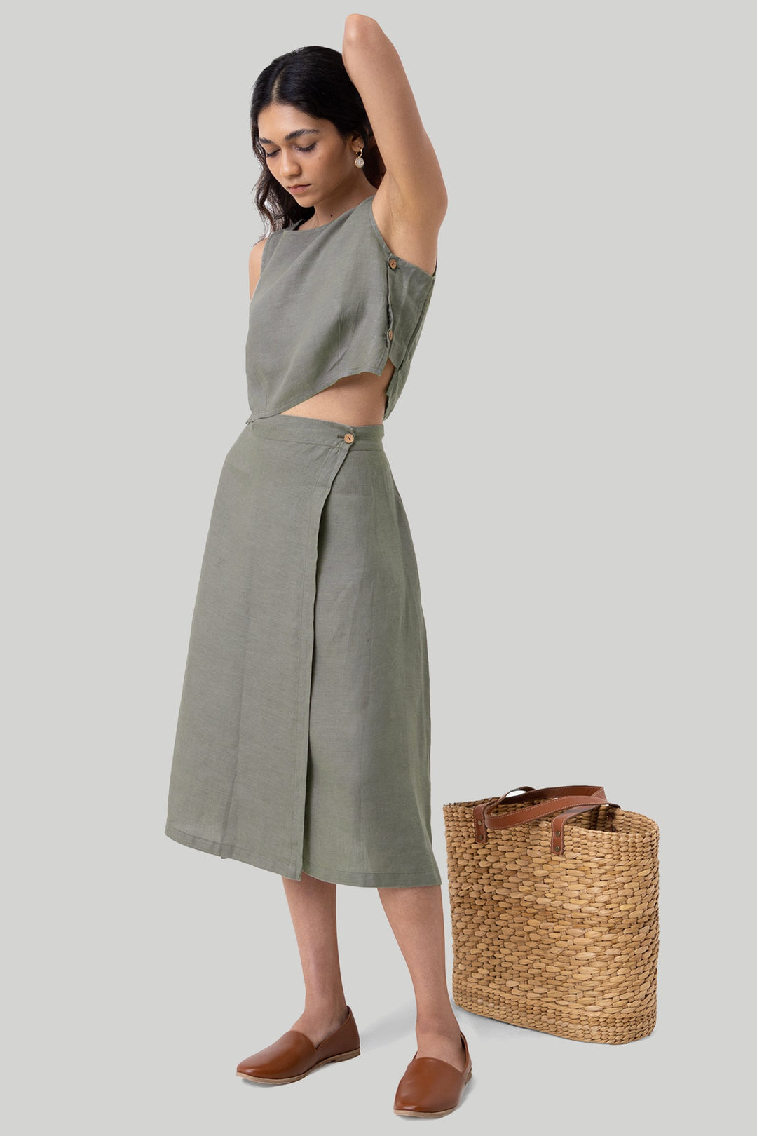Boxy Crop Top - Dark Green