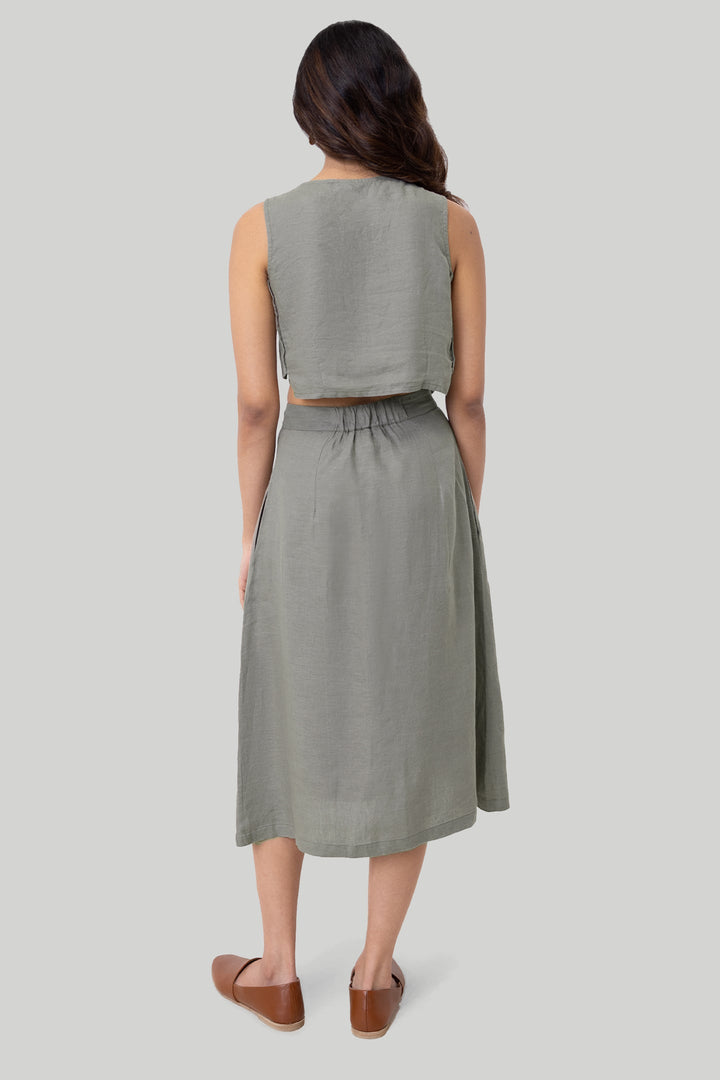 Boxy Crop Top - Dark Green