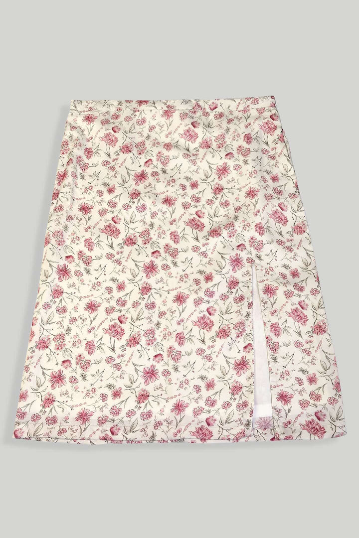 Brunch Skirt - Pink Florals