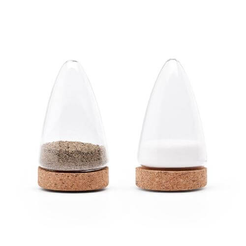 Boeien by Puik - Salt and Pepper Shaker, Constructed From Glass and Cork - set of 2