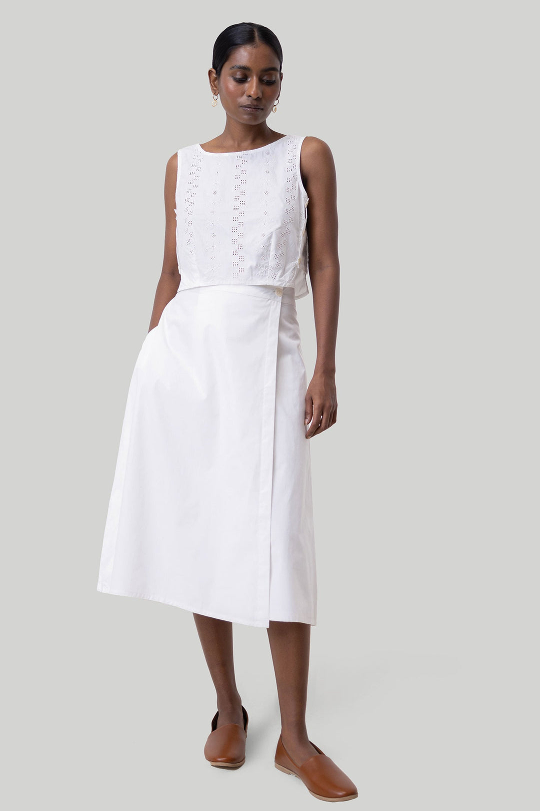 Boxy Crop Top - White
