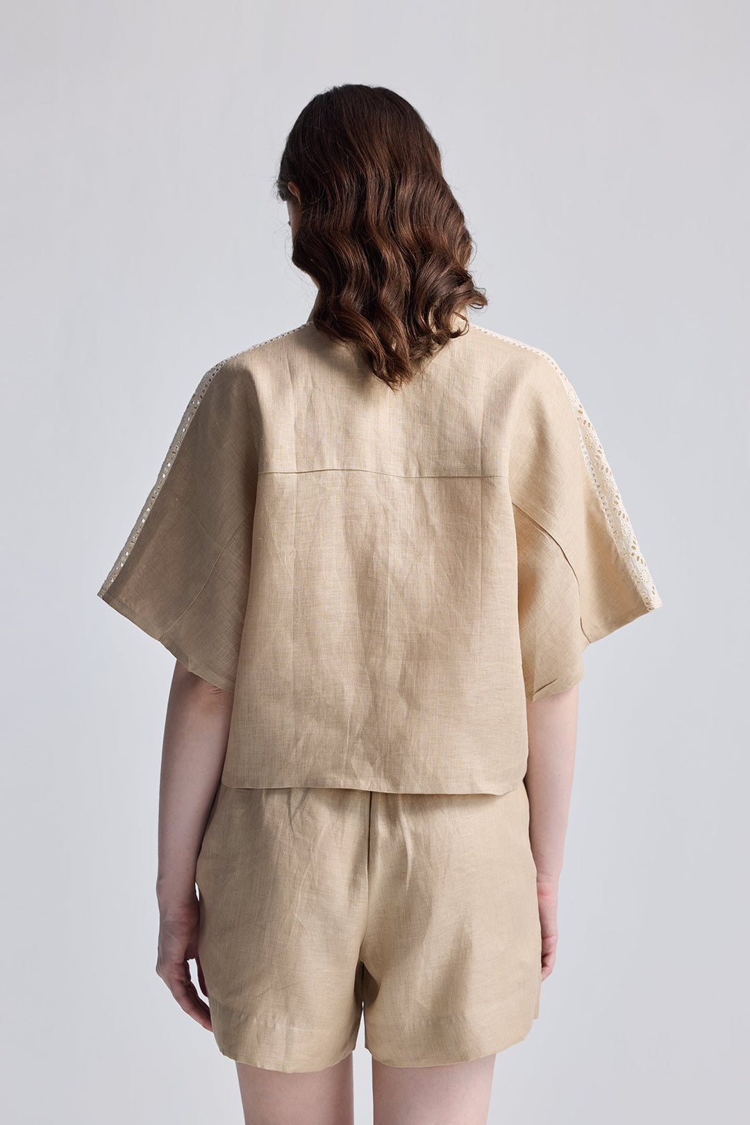 Boxy Shirt with Lace Set