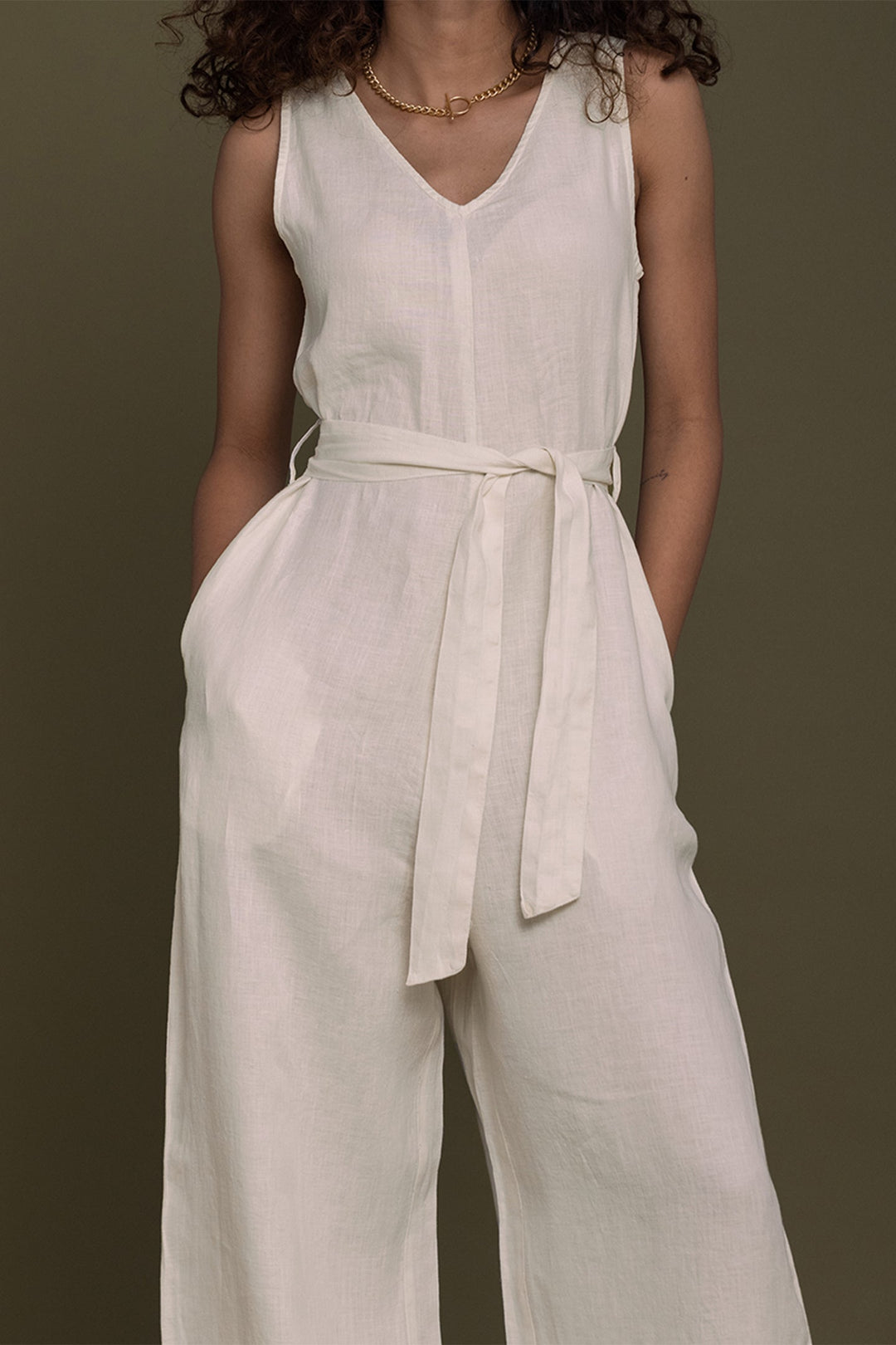 Breakfast in Bed Jumpsuit - Off-white