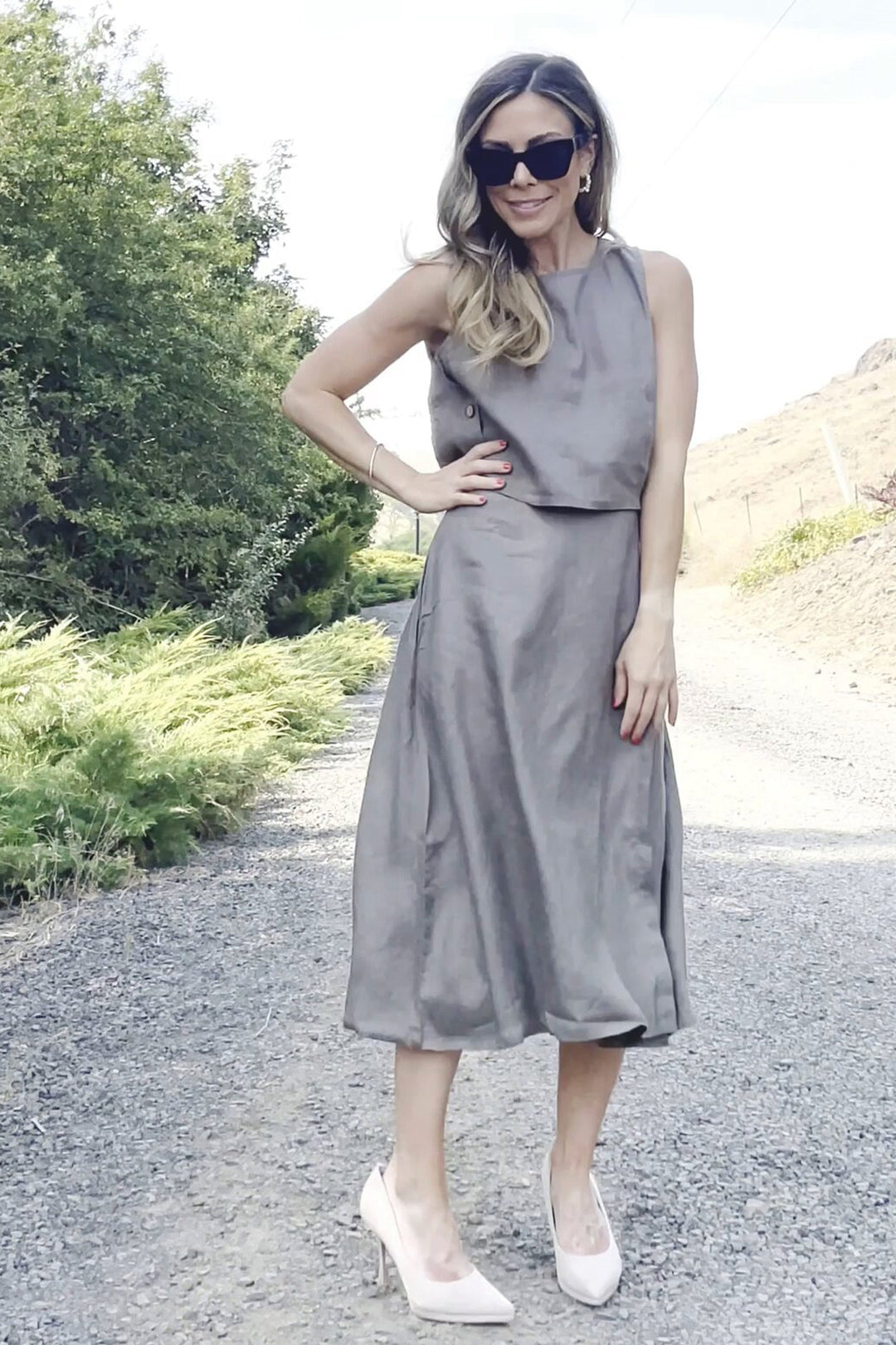 Breezy Hemp Summer Set - Dark Green