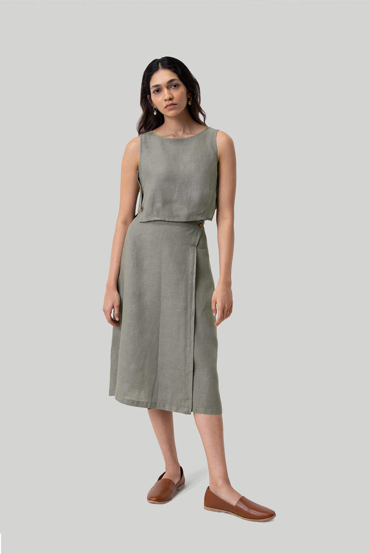 Breezy Hemp Summer Set - Dark Green
