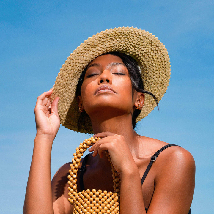 Celeste Woven Straw Hat - Natural Beige