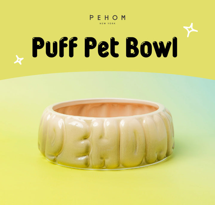Puff Pet Bowl - Gradient Olive