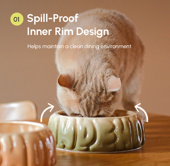 Puff Pet Bowl - Gradient Olive