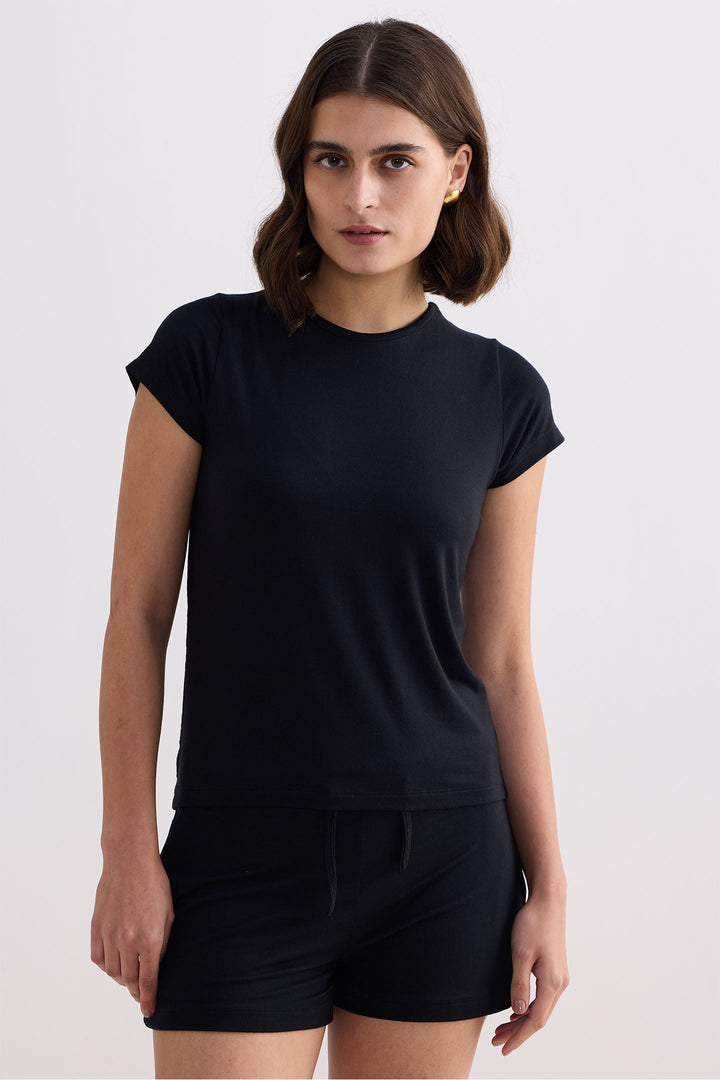 Essential Knit Shorts in Black