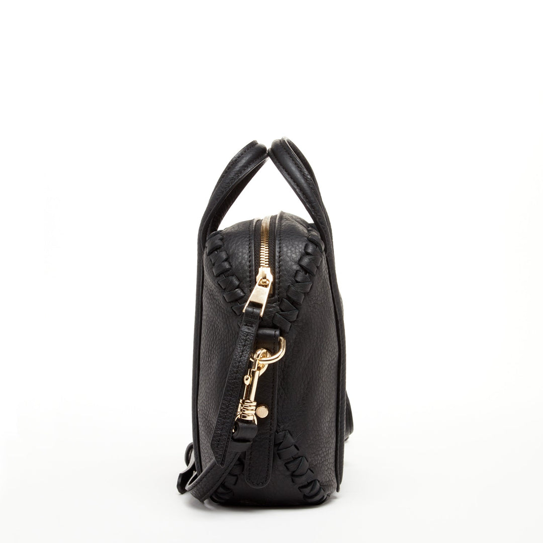 Susu Black Purse Leather Crossbody Bag Medium Size Women's Handbag