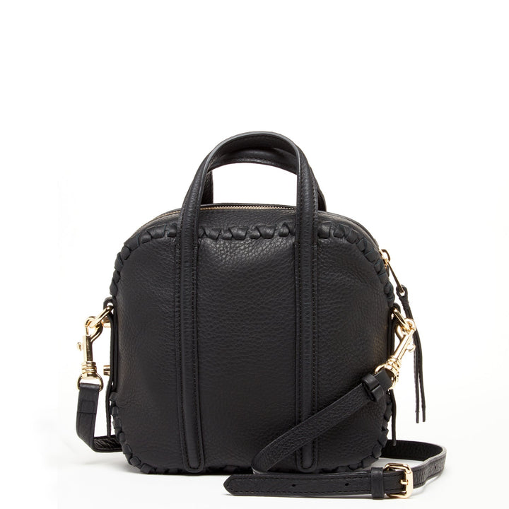 Susu Black Purse Leather Crossbody Bag Medium Size Women's Handbag