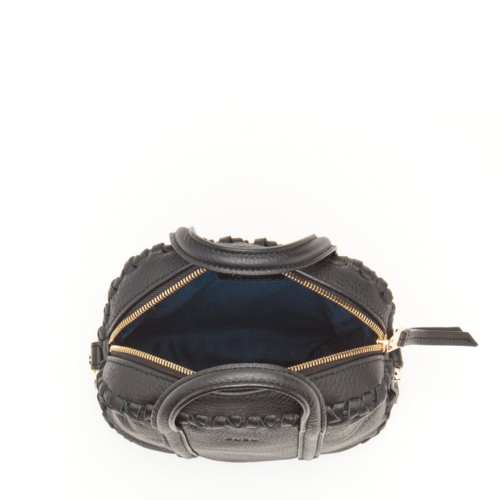 Susu Black Purse Leather Crossbody Bag Medium Size Women's Handbag