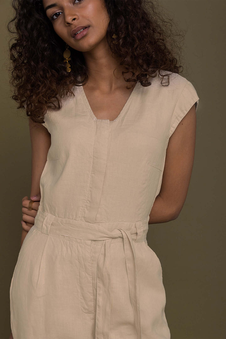 Evening Chai Jumpsuit - Sand Beige