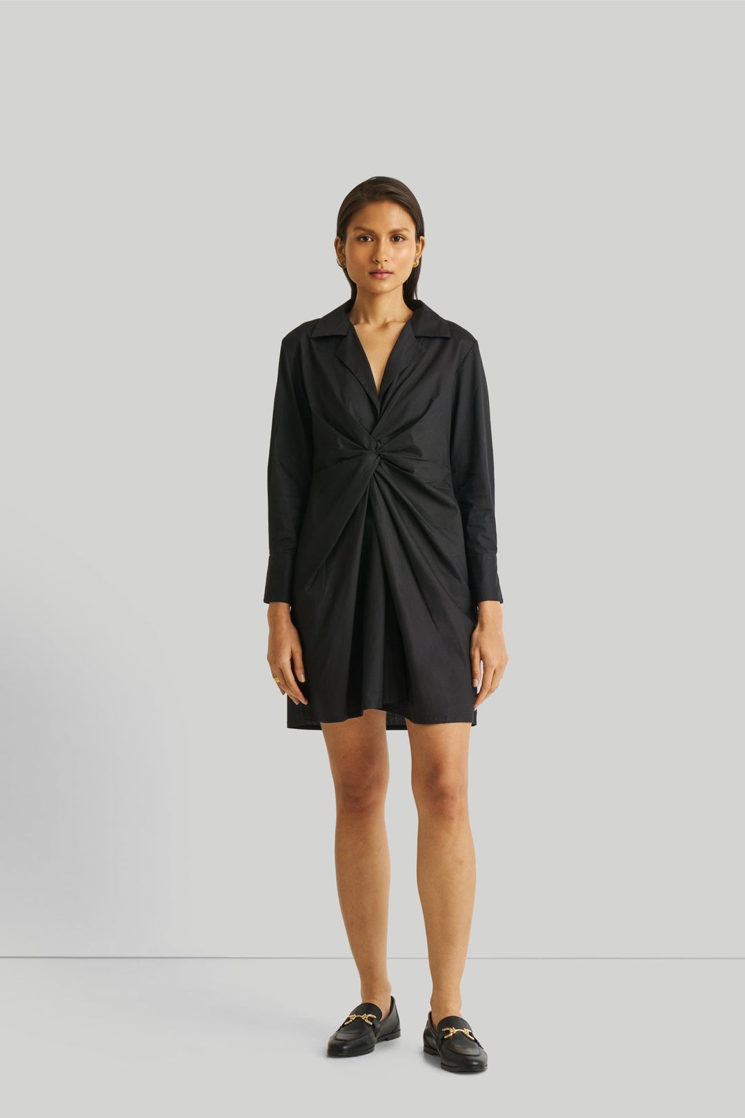 Front Twist Dress - Black