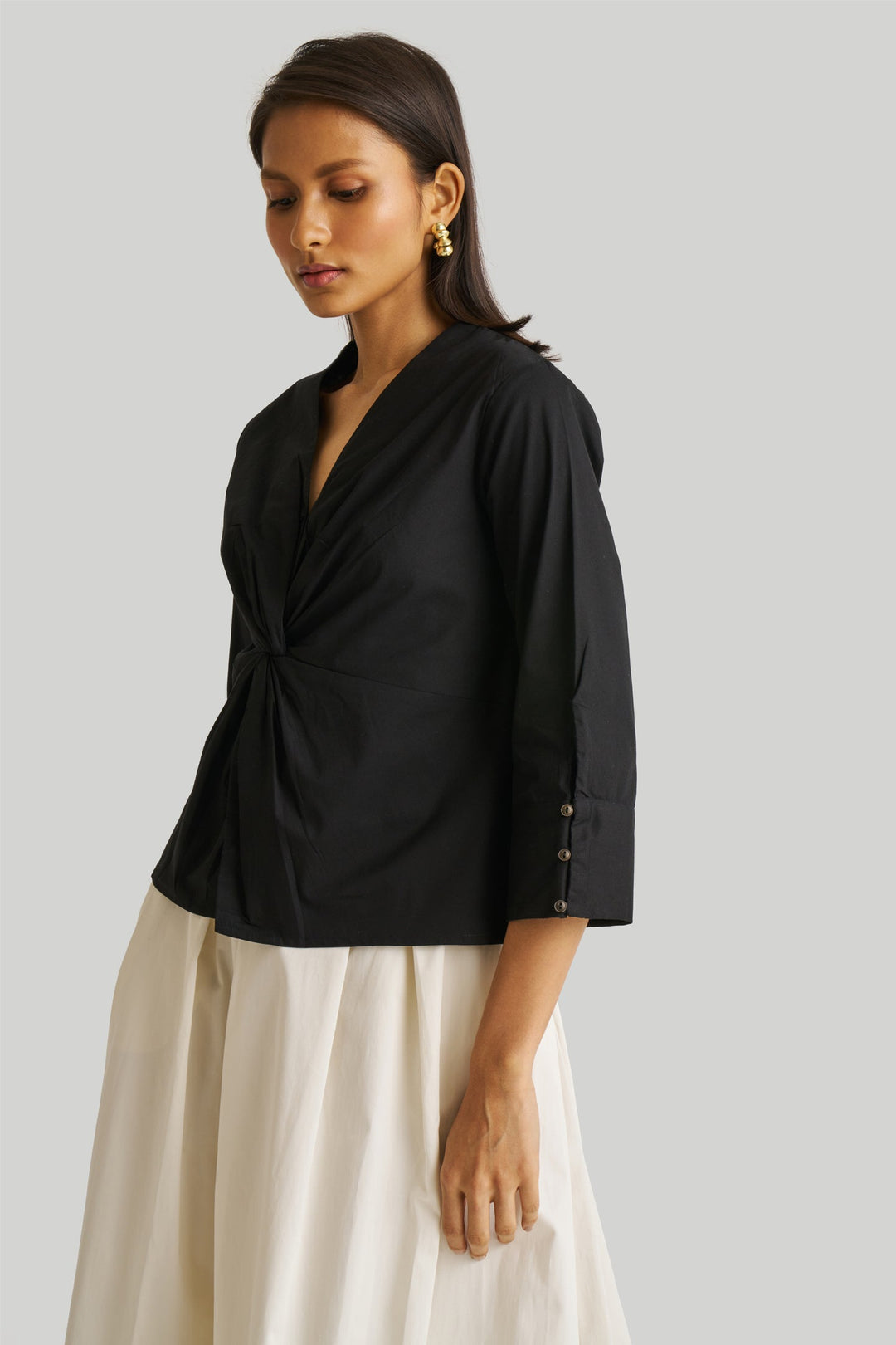 Front Twist Top - Black