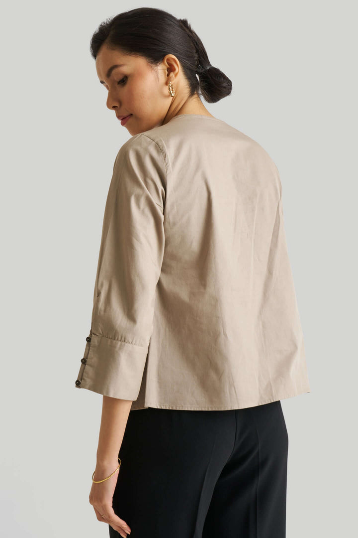 Front Twist Top - Ecru