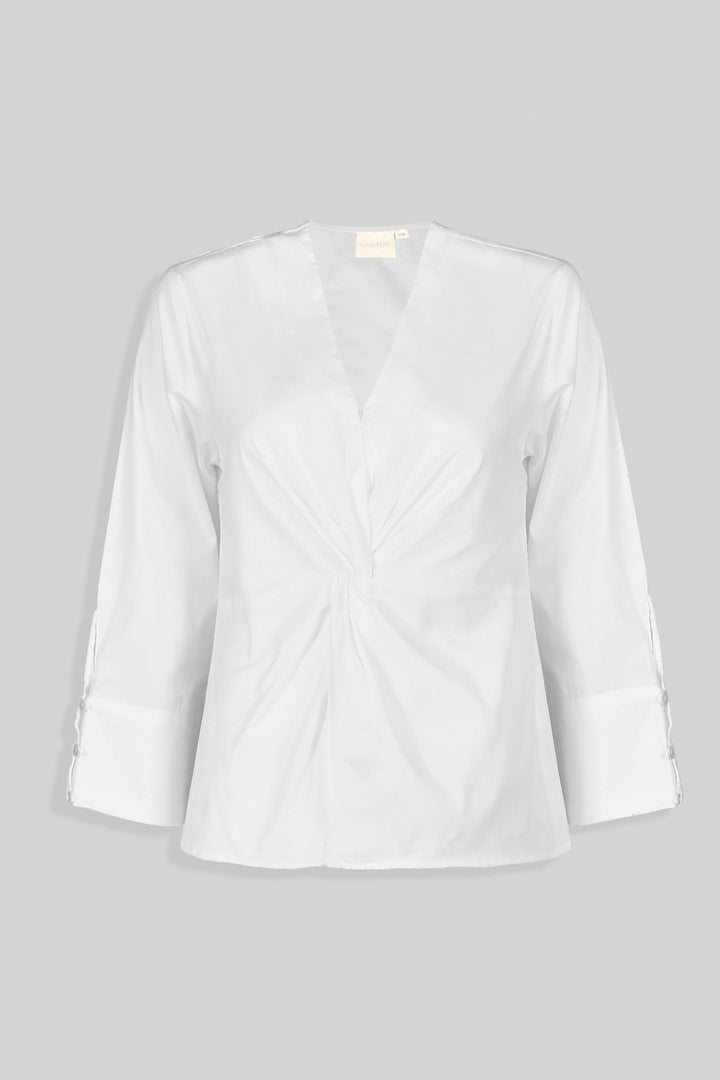 Front Twist Top - White