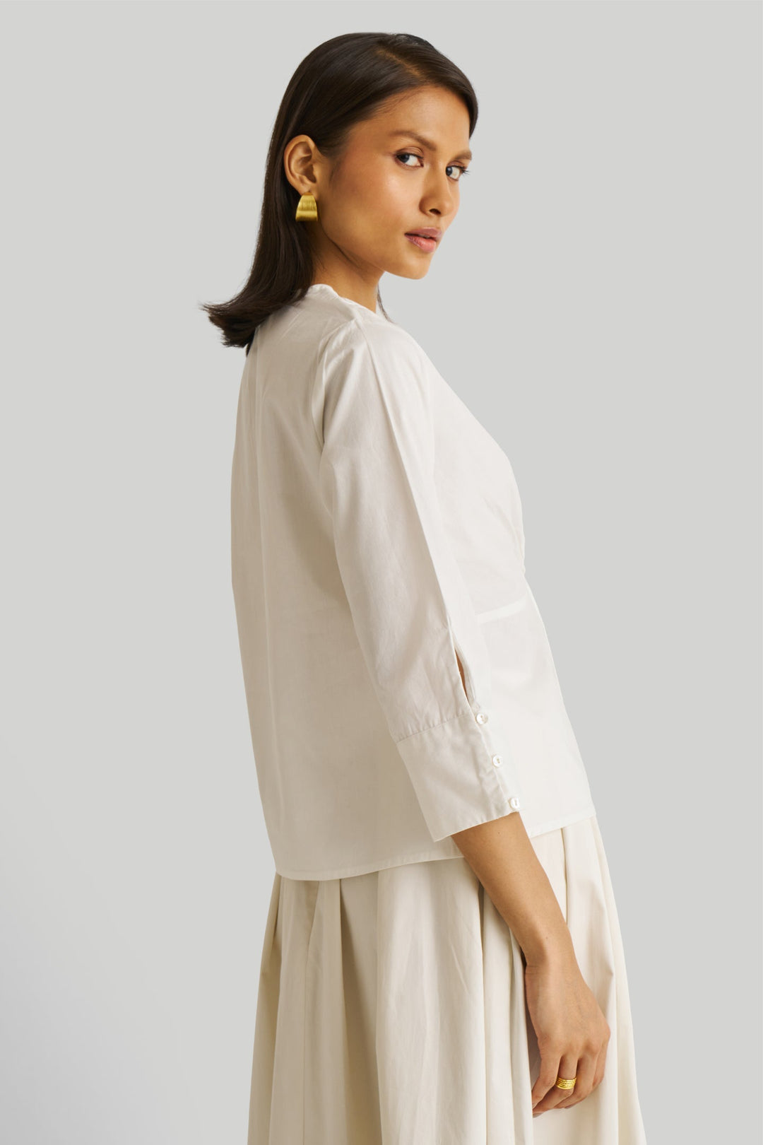 Front Twist Top - White